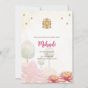 Mehndi invitation Digital Indian wedding invites