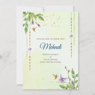 Mehndi invitation Digital Indian wedding invites