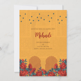 Mehndi invitation Digital Indian wedding invites