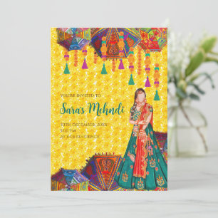 Mehndi Invitations & Henna Night invite Mehandi