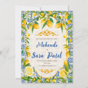 Mehndi invitations & Italian theme decor