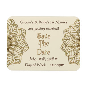 Mehndi Lace (Save The Date Magnet) Magnet