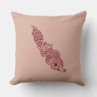 Mehndi My World throw pillow