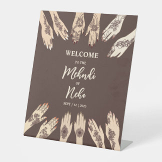Mehndi Pedestal Sign