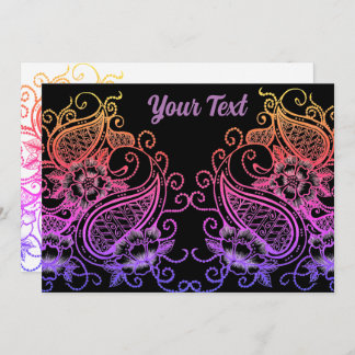 Mehndi rainbow Invitation