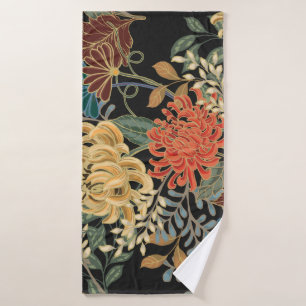 Mehndi Tracery Tile: Ethnic Seamless Design Bath Towel