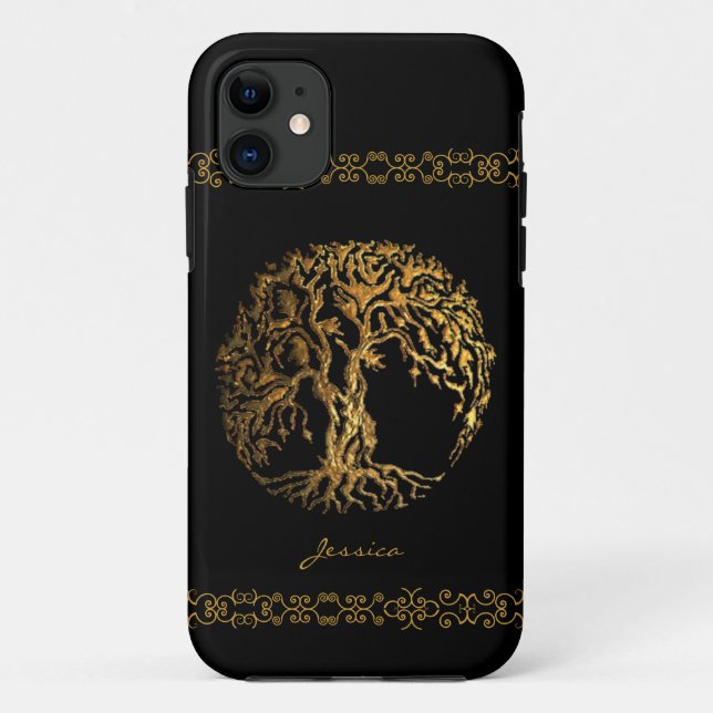 Mehndi Tree of Life (Henna) Case-Mate iPhone Case (Back)