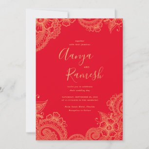 Mehndi Wedding Invitations