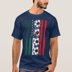 Meican American Flag Soccer Cinco De Mayo Sports M T-Shirt
