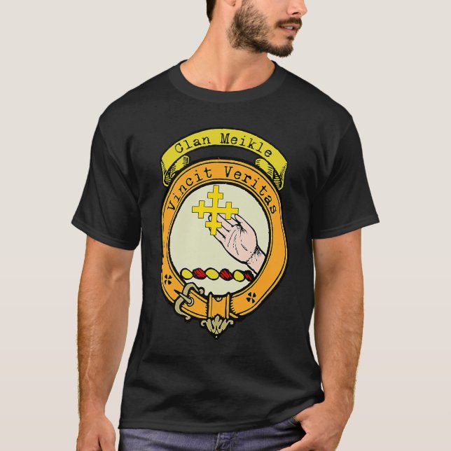 Meikle Clan Scottish Crest T-Shirt (Front)