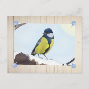 Meise im Winter Postcard