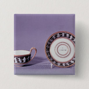 Meissen cup and saucer, late 18th century 15 cm square badge