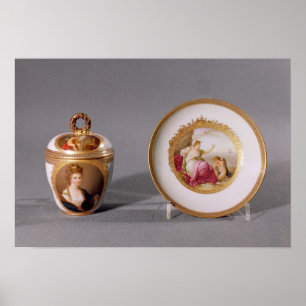 Meissen cup, cover and saucer poster