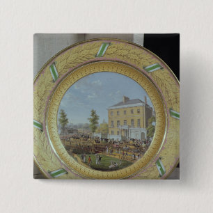 Meissen plate, decorated with a scene of 15 cm square badge