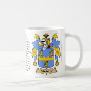 Meister, the Origin, the Meaning and the Crest Coffee Mug