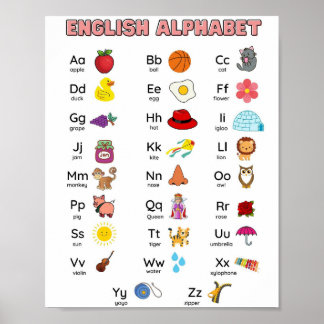 MEKIMI- English Alphabet Chart