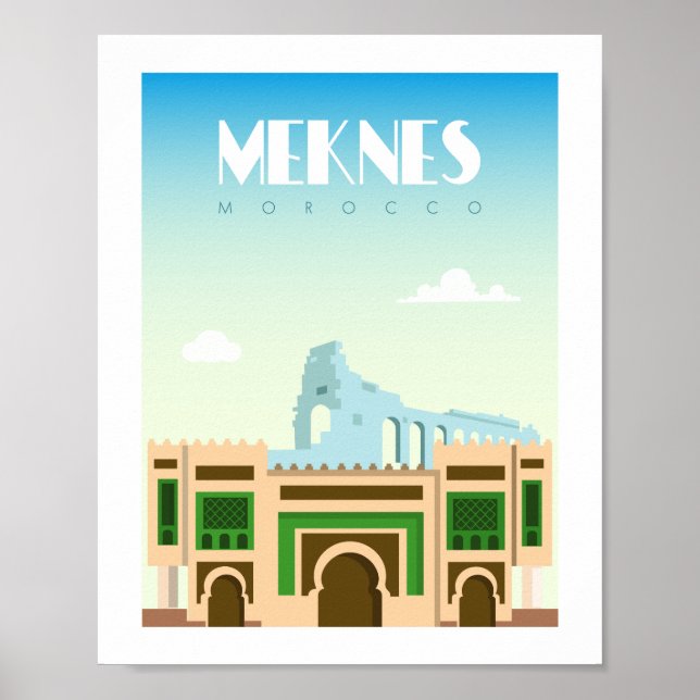 Meknes city morocco poster (Front)