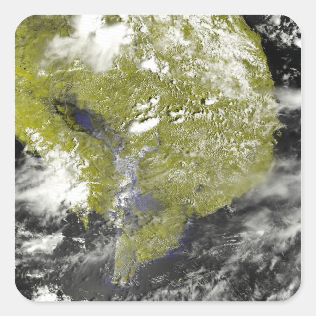 Mekong Delta and the Tonle Sap Square Sticker (Front)