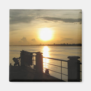 Mekong River Sunset ... Nong Khai, Isaan, Thailand Magnet