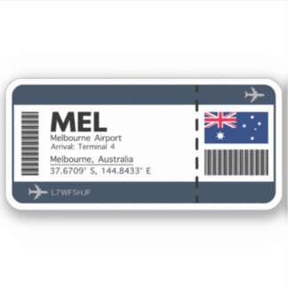 MEL Melbourne Boarding Pass - Airport Ticket