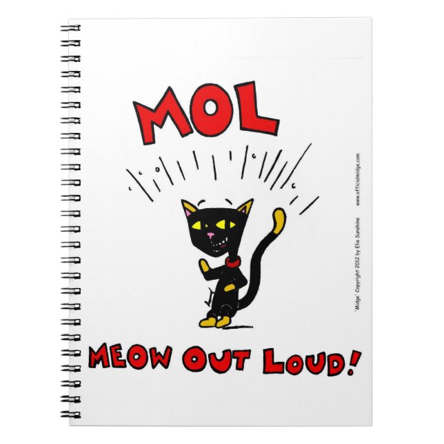 Mel "MOL: MEOW OUT LOUD" Notebook (Front)
