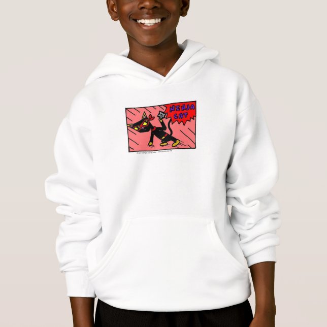Mel NINJA CAT Kids Hooded Sweatshirt (Front)