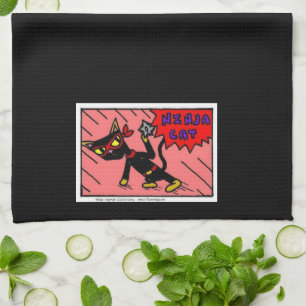 Mel NINJA CAT Kitchen Towel