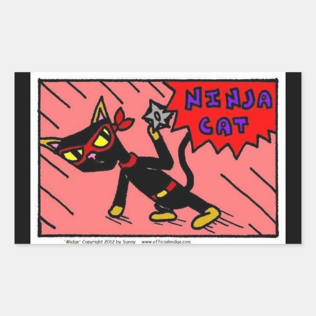 Mel NINJA CAT Stickers - Set of 20 (Front)
