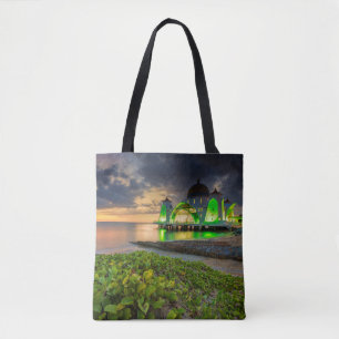 Melaka During Sunset Masjid Selat Tote Bag