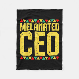 Melanated Ceo Entrepreneur African Black History M Fleece Blanket