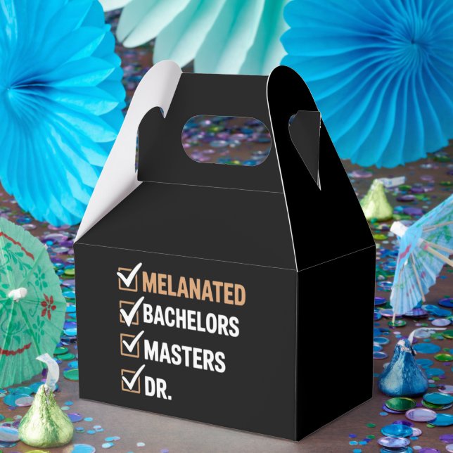 Melanated Doctorate Graduation PhD EDD Bachelor  Favour Box (Party)