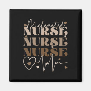 Melanated Nurse Woman Black History Month Nursing Magnet