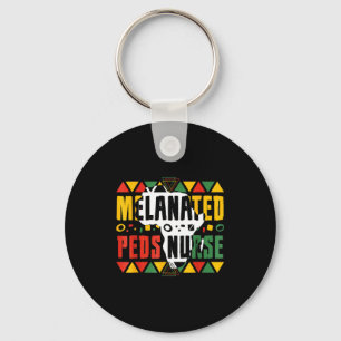 Melanated Peds Nurse Black History Month Pediatric Key Ring
