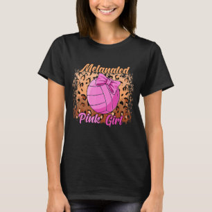 Melanated Pink Girl Black History Month T-Shirt
