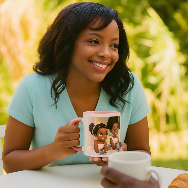 Melanated Princess Delight Whimsical Tea Party  Mug (Creator Uploaded)