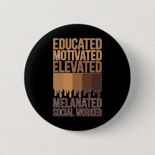 Melanated Social Worker Black Social Worker Africa 6 Cm Round Badge