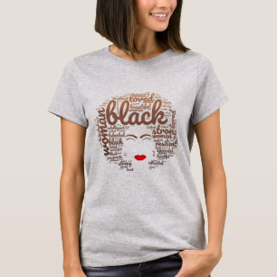 Melanated Strong Woman, Black History T-Shirt
