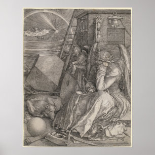 Melancholia I, Engraving by Albrecht Durer Poster