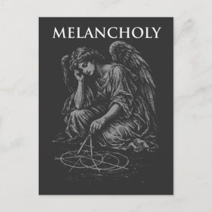 Melancholy Angel Glyph Postcard