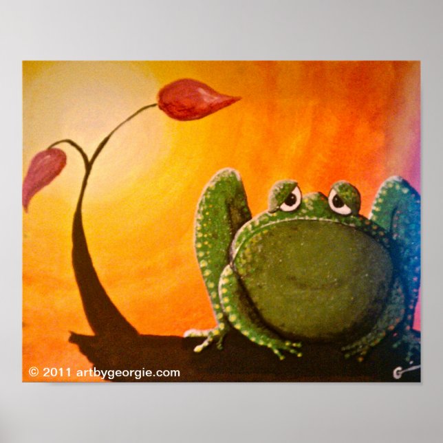 Melancholy Frog Poster Print (Front)