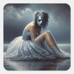 Melancholy in Motion Square Sticker