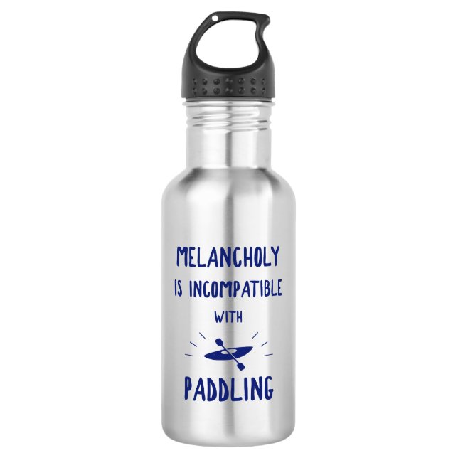 Melancholy Is Incompatible With Paddling 532 Ml Water Bottle (Front)