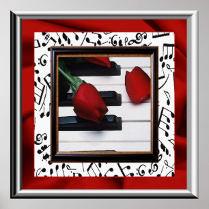 Melancholy Music and Roses Poster