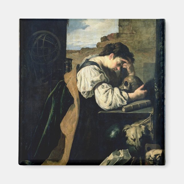 Melancholy (oil on canvas) magnet (Front)