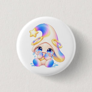 Melancholy Pastel Tear Drop Button - Cute Sad Aest