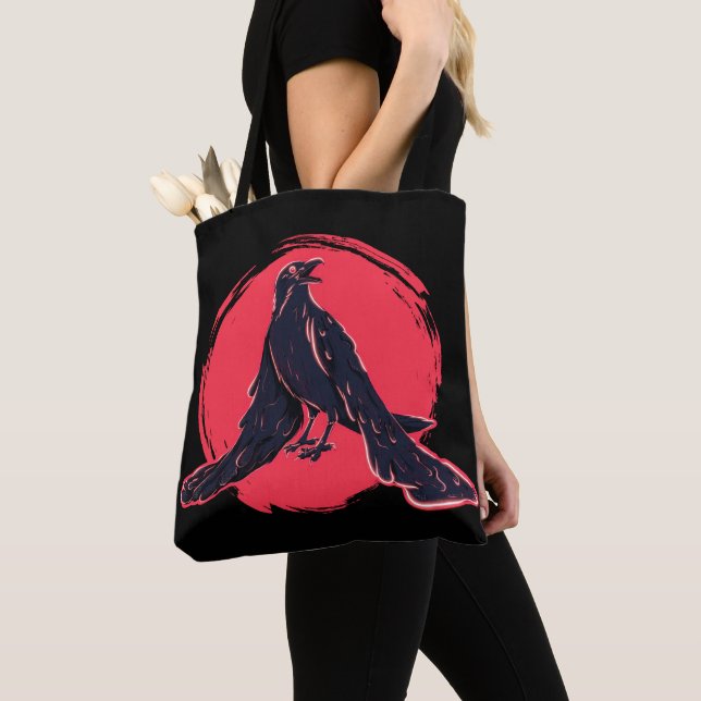Melancholy x Raven Tote Bag (Close Up)