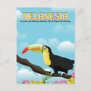 Melanesia Toucan travel poster Postcard