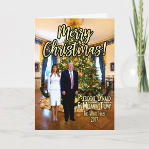Melania & President Donald Trump Christmas Card