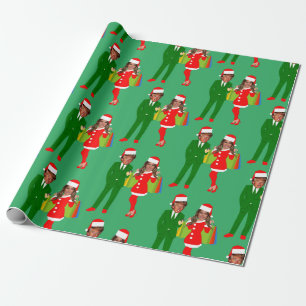 melania santa trump wrapping paper