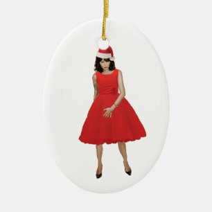 MELANIA, the christmas TRAMP Ceramic Ornament